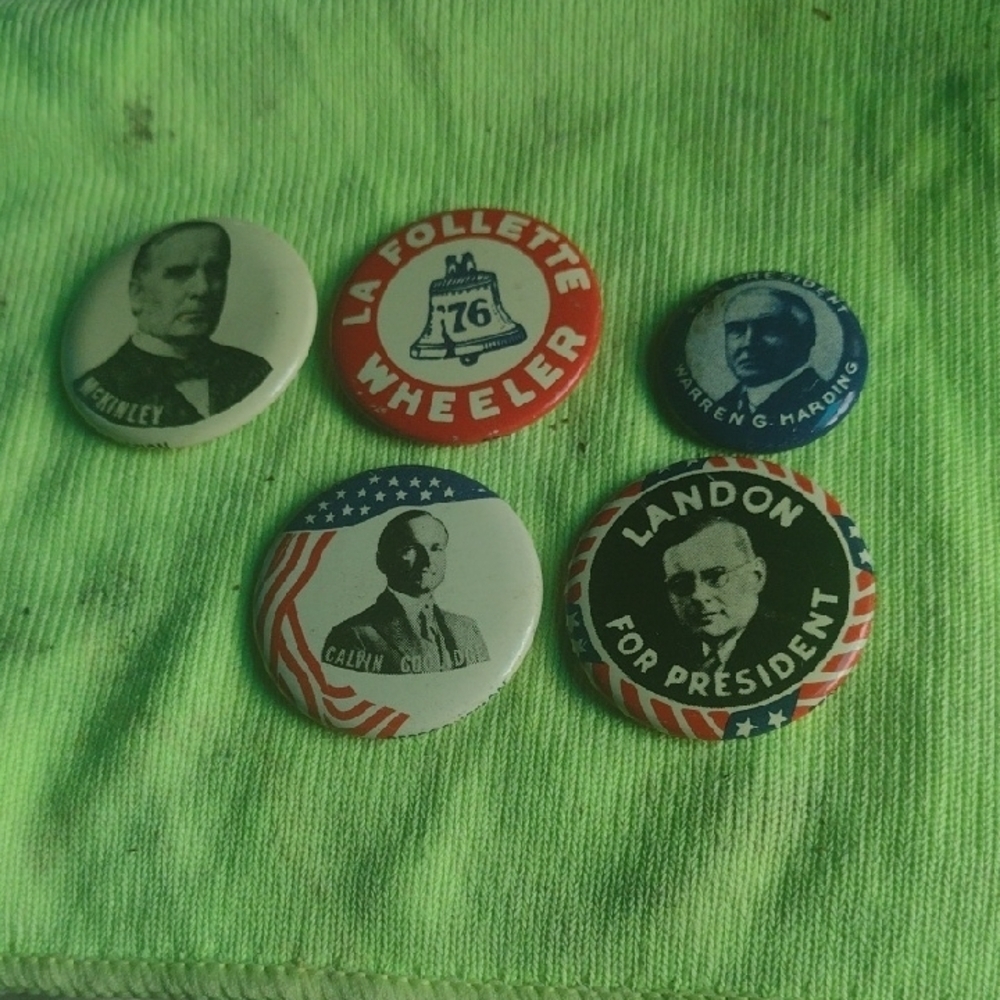 Vintage Political Campaign Buttons Set